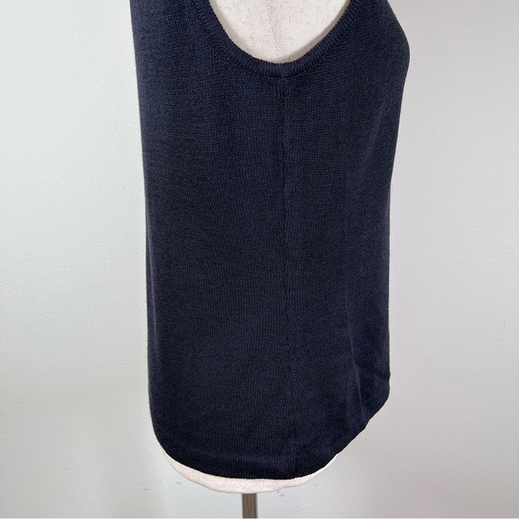 St John Collection Santana Knit Tank Top Size Small Wool Blend Black Basics Chic - Picture 10 of 16